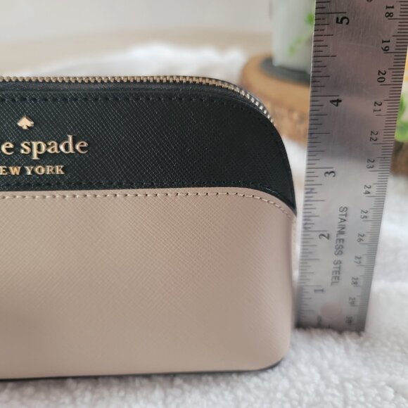 Kate Spade Two-Tone Staci Cosmetic Case K6756 - Black and Cream - Picture 11 of 13